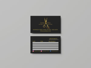 Business Card Design for Leah Hill Salon